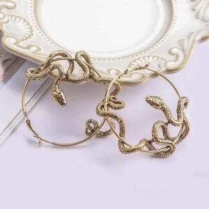 Boucle d’Oreille Serpent Enroulé Protecteur — Serpent Univers