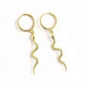 Boucles D’oreilles Serpent Plaqué Or: élégance En Toute Occasion!