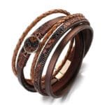 Bracelet Peau De Serpent: Chic Robuste Et Unisexe! Marron