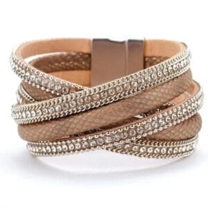 Bracelet Peau De Serpent: élégance Et Charme Au Quotidien! - Marron