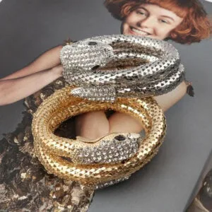 Bracelet Serpent éblouissant: élégance Et Brillance Au Poignet!