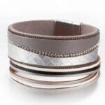 Bracelet Serpent En Cuir Argenté: éveillez Votre Féminité!