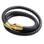 Bracelet Serpent En Cuir Tressé: élégance Et Amour éternel!