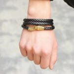 Bracelet Serpent En Cuir Tressé: élégance Et Amour éternel!