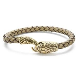 Bracelet Serpent En Cuir Tressé : Style Et Puissance Anti-stress! 1 Bracelet Serpent En Cuir Tressé: Style Et Puissance Anti-stress!