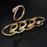 Bracelet Serpent En Cuivre: élégance Et Brillance Taille Unique!