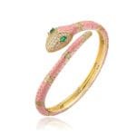 Bracelet Serpent En Cuivre: élégance Mystérieuse En Taille Unique!
