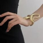Bracelet Serpent Enroulé Alliage Zinc Homme