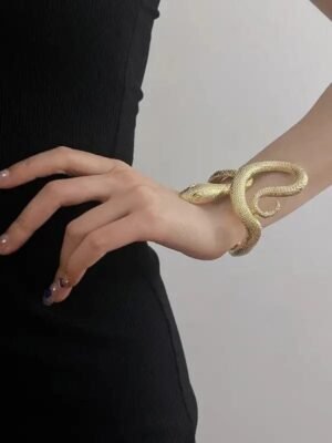 Bracelet Serpent Enroulé Alliage Zinc Homme — Serpent Univers