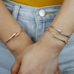 Bracelet Serpent Acier Inoxydable Discret Unisexe — Serpent Univers