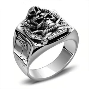 Chevalière Cobra Argent Homme — Serpent Univers