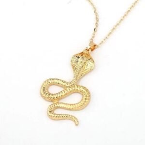 Collier Cobra Or Acier Inoxydable Femme — Serpent Univers