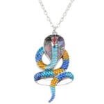 Collier Serpent: éblouissant Bijou Au Charme Antique Et Moderne! - Bleu