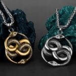 Collier Serpent En Acier Inoxydable 316l: Puissance Et élégance Viking! Argent