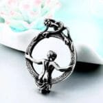 Collier Serpent En Acier Inoxydable: éclat Du Miroir Mystique!
