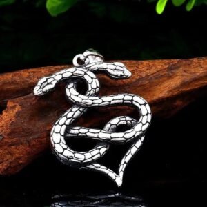 Collier Serpent Acier Inoxydable Nœud — Serpent Univers