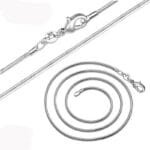 Collier Serpent En Argent: élégance Et Confort à Porter! 40cm