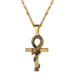 Collier Serpent En Pendentif Croix: éblouissez Avec élégance!