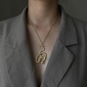 Collier Serpent Doré Chaîne Acier Femme — Serpent Univers