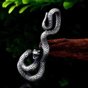 Collier Serpent Acier Inoxydable 316L Homme — Serpent Univers
