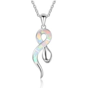 Collier Serpent Multicolore Acier Inoxydable Femme — Serpent Univers