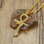 Collier Serpent: Pendentif Croix Ankh Pour Protection Et Guérison!