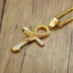 Collier Serpent: Pendentif Croix Ankh Pour Protection Et Guérison!