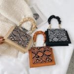 Craquez Pour Le Sac à Main Serpent Marron Au Style Irrésistible!