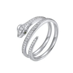 Bague Serpent Argent Sterling Femme Discrète — Serpent Univers