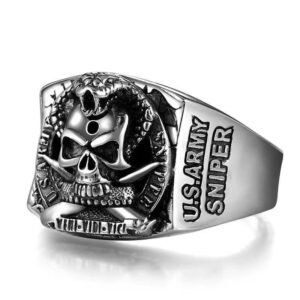 Bague Cobra Tête de Mort Argent — Serpent Univers