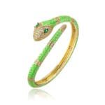 éblouissant Bracelet Serpent En Zirconium: Le Cadeau Parfait!