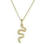 éblouissez Avec Le Collier Serpent Inoxydable Aux Yeux Verts!