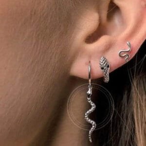éblouissez Avec Nos Boucles D’oreilles Serpent En Argent 925!