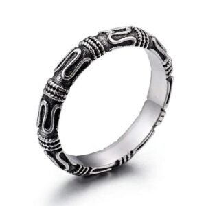 Anneau Serpent Vintage Acier Inoxydable — Serpent Univers