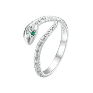 éblouissez Avec Notre Bague Serpent En Argent Au Charme Mystérieux! 6 (52mm)