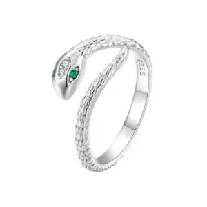 éblouissez Avec Notre Bague Serpent En Argent Au Charme Mystérieux ! 1 éblouissez Avec Notre Bague Serpent En Argent Au Charme Mystérieux! 6 (52mm)