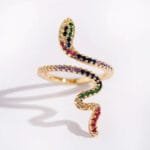 éblouissez Avec Notre Bague Serpent En Pierres Fines Séduisantes!
