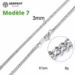 éblouissez Avec Notre Collier Serpent Maille En Argent élégant!