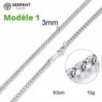 éblouissez Avec Notre Collier Serpent Maille En Argent élégant! 3