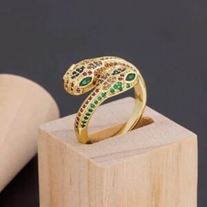 Bague Serpent Multicolore Acier Inoxydable — Serpent Univers