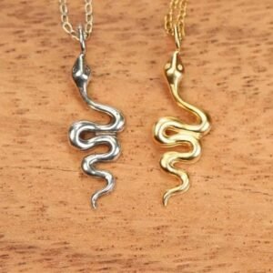 Collier Serpent Argent Brillant Femme — Serpent Univers