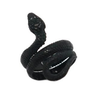 Bague Serpent Noir Acier Inoxydable — Serpent Univers