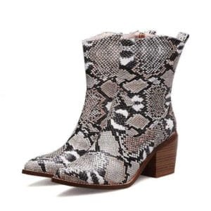 élégance Assurée Avec Nos Bottines Serpent Au Style Irrésistible! Marron / 34