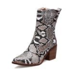 élégance Assurée Avec Nos Bottines Serpent Au Style Irrésistible! Marron / 35
