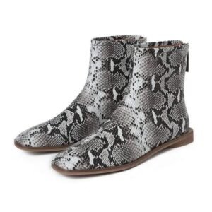 Bottines Serpent Plates Cuir Véritable — Serpent Univers