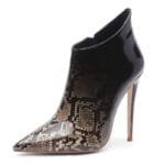 élégance Audacieuse Avec Nos Bottines Serpent Verni Chic! Marron / 34