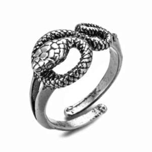 élégance Audacieuse: Bague Serpent En Acier Inoxydable Pour Homme! 5 (49,5mm)