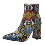 élégance Audacieuse: Bottines Python Multicolores Pour Toutes Vos Robes! - 33
