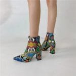 élégance Audacieuse: Bottines Python Multicolores Pour Toutes Vos Robes! - 36
