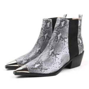 Bottines Chelsea Serpent Cuir Véritable — Serpent Univers